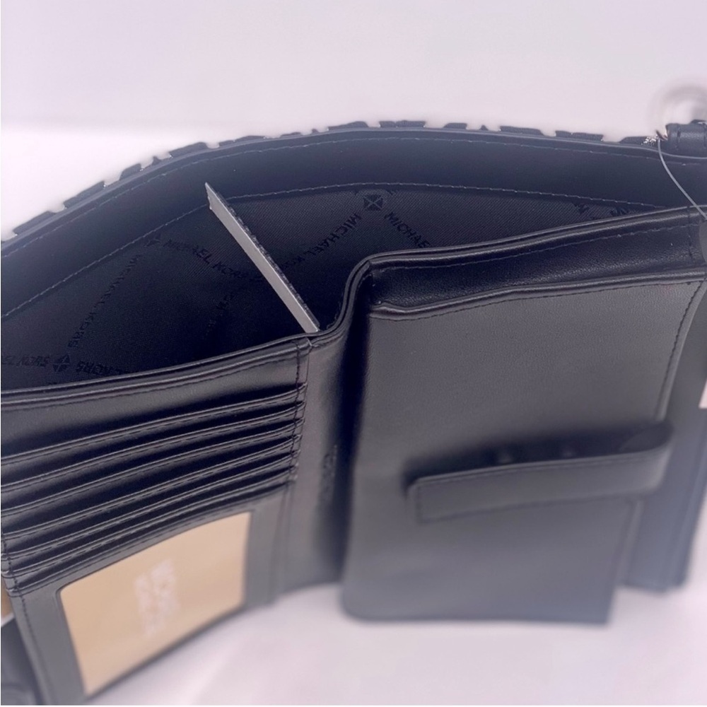 Michael Kors Black and Silver Patterned Wristlet Wallet Phone Case - Picture 5 of 9